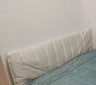 新款绒料加厚夹棉床头靠垫现代简约床头罩纯色绗缝布艺床头套全包 荷兰绒【线条款-米白】特厚夹棉 适用床头长1.5米【高度65cm内】 实拍图