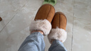 水星家纺拖鞋棉拖鞋 冬季居家出行情侣棉拖鞋 防滑大底高密毛绒显高拖鞋 冬日恋语【棕色】 36 【适合36-37码】 实拍图