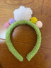 毛绒小熊洗脸发箍女高颅顶压发敷面膜专用头箍发饰2024冬季新款 米白色/ 实拍图