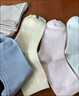 京东京造【100%纯棉】6双女式中筒袜子10A抑菌新疆棉袜休闲女防臭 彩色 实拍图