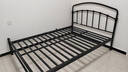天坛家具 铁床 新款公主床婚床 ins网红铁艺床 现代简约双人床单人床 【黑色】三档调节床（不含床垫） 1.5*2.0m 实拍图