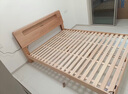 源氏木语全实木床北欧风小户型卧室家具橡木床现代简约主卧1.5m1.8m双人床 原木色低铺夜光床斜靠版【橡木】 1500mm*2000mm  框架结构 实拍图