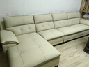 顾家家居真皮沙发客厅现代1022糯米白四人位躺右 实拍图