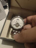 冠琴（GUANQIN）手表男机械表全自动镂空飞轮瑞士品质防水夜光皮带男士双日历手表 名匠-本色白面 实拍图