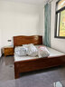麦娅月实木床 胡桃木实木床中式双人床简约家用主卧婚床实木大床 胡桃木床+20cm乳胶弹簧床垫 1800*2000mm框架款 实拍图