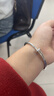 中国黄金（CHINA GOLD）银手镯足银999女生款纯银镯子实心年轻银饰生日礼物送女朋友老婆 【真爱玫瑰礼盒】好运锦鲤手镯 实拍图