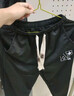 布恩普美式休闲裤子男秋冬季高街学生运动加绒直筒裤男生宽松阔腿卫长裤 黑色（常规款） XL 【建议体重110-140斤左右】 实拍图