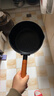 川岛屋 日式全黑木柄雪平锅小锅煮奶锅泡面锅加厚平底不粘锅婴儿辅食锅 【蒸笼套装】雪平锅+盖+蒸笼 18cm 实拍图