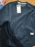 马登工装雪尼尔圆领卫衣男美式复古宽松休闲上衣男士长袖T恤秋季衣服 深藏青 L 实拍图