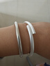 顺庆银楼古法银手镯哑光9999足银男女传承镯子饰品闭口素圈手镯送女友 古法银镯40克开口配证书 实拍图