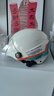 野马（YEMA）3C认证359S电动摩托车头盔男女秋冬季轻便式半盔电瓶车安全帽 四季通用 卡其白彩带花配透明长镜 实拍图