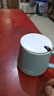传旗马克杯大容量陶瓷杯咖啡杯带勺带盖牛奶杯早餐杯家用喝水杯子绿色 实拍图
