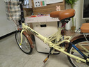 永久（FOREVER） 折叠自行车女款超轻便携小型男变速上班单车成人大人 免安装 升级版-单速-米黄 减震款 20英寸（适合身高140-160CM） 实拍图