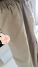 优衣库常规款女装麻混纺松紧长裤/休闲裤473791 32 深米色 L /160/70A 实拍图