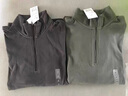 优衣库男装柔滑弹力摇粒绒半拉链套头衫/长袖25秋冬新款481184 09 黑色 XL /180/108B 实拍图