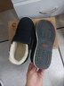 3514保暖羊毛布鞋老人鞋套脚款男士爸爸鞋冬季加厚棉鞋 黑色 44  实拍图