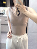 婷美（GRACEWELL）保暖塑形背心内磨毛免穿文胸打底衫秋冬内搭无痕美背内衣燕麦色L 实拍图