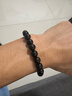 雅薇妮纯黑乌金天然黑曜石手链男士女款貔貅佛珠手串本命年饰品 黑曜石手串全珠款8mm 实拍图