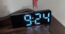 康巴丝（Compas）创意LED大屏时钟 夜光电子闹钟客厅卧室台钟学生闹钟 810 黑色 实拍图
