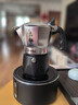 比乐蒂（Bialetti）【官方正品】摩卡壶 双阀高压手冲咖啡壶意式浓缩手动咖啡机送礼 2杯份+4.0电陶炉(摩登黑) 100ml 实拍图