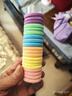 玖维娅发圈不伤发头绳韩版无接缝橡皮筋女扎头高马尾不勒头发绳发饰品 JYFQ092春天色 实拍图