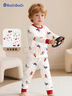 巴帝巴帝婴幼儿童纯棉秋衣秋裤套装男女童睡衣家居服 狗狗乐园 120 实拍图