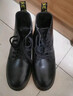 马登男士马丁靴秋冬加绒工装靴英伦风黑色休闲皮鞋男通勤百搭真皮靴子 黑色 [软皮/6孔]情侣款 43 男码 实拍图