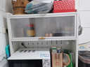 锦之洛厨房橱柜餐边柜一体靠墙柜子碗柜微波炉烤箱收纳防尘餐具柜置物架 五层简约白-60*42*157cm 实拍图