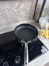 温仑山丝带平底锅不粘锅煎锅燃气灶电磁炉专用加深炒锅煎蛋锅曜石黑26cm 实拍图
