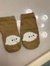 棉孖宝宝袜子婴儿学步地板袜点胶防滑隔凉卡通可爱男女宝宝棉袜中筒袜 棕色大象 1双 1-3岁 【建议脚长10-13cm】 实拍图