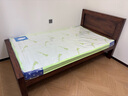 老榆木实木框架床1.5单人1.8双人床实木排骨架家用卧室民宿原木床 胡桃色 1.2*2.0 实拍图
