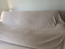 无印良品雪尼尔沙发盖布巾防猫抓简约沙发垫套罩防滑盖毯奶油白180*340cm 实拍图