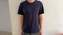 京东京造【已售300w件】短袖t恤男衣服秋季男士打底外穿 藏蓝色 XL 实拍图