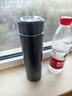 炊大皇 保温杯 316L医用级不锈钢茶水分离商务便携保温杯 黑色 490ml 实拍图