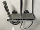 浪鲸恒温淋浴花洒套装钢琴花洒全套增压自洁沐浴器精铜浴室淋雨器 【枪灰恒温】智能数显 增压雨淋 实拍图