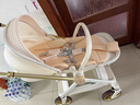 qborn白鹿新生儿小孩米色婴儿车高景观双向轻便折叠宝宝儿童推车 玉兰白+睡垫 实拍图