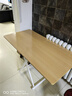 餐桌可折叠桌小户型家用简易饭桌吃饭桌子出租房屋户外便携手提桌 原木色120*60*74 实拍图