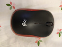 罗技（Logitech）M185鼠标 无线鼠标 办公鼠标 对称鼠标 黑色红边 带无线2.4G接收器 实拍图