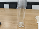 宅轻松 泡茶杯男女士茶水分离水杯一键开盖双层玻璃杯车载耐高温杯银色 实拍图