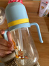 皇宠 儿童水杯PPSU学饮杯宝宝幼儿园吸管杯奶杯婴儿奶瓶 微V阀黄330ML 实拍图
