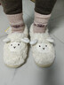 利达妮（TZLDN）小羊棉拖鞋女秋冬季包跟毛毛鞋居家居冬天可爱毛绒拖鞋女外穿棉鞋 奶油白【包跟Ⅰ】 38-39 【适合37-38】 实拍图
