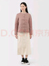 无印良品（MUJI）女式 轻量羽绒便携式 无领 夹克 羽绒服女款  烟熏粉色 XL 实拍图