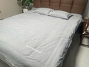 海澜之家（HLA）床上三四件套纯棉水洗棉麻裸睡亲肤床上用牛奶绒床单床笠被套被罩 【速干不缩水】A类裸睡-奥丁灰 加大 床单款 四件套 被套220*240cm 实拍图