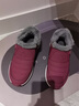 足力健老人鞋加绒羊毛靴中老年防寒保暖雪地靴棉鞋冬季女鞋 8689K酒红38 实拍图