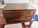 实木桌面收纳盒抽屉式办公桌上整理箱多层杂物储物柜木质盒子带锁 胡桃色二层【全锁】热销爆款 实拍图