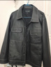 太平鸟男装PU皮夹克明线茄克翻领外套 黑色4（合体）  M  实拍图