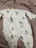 童泰婴儿衣服新生儿连体衣秋冬季夹棉保暖宝宝衣服纯棉蝴蝶哈衣2件装 蓝色企鹅（裆部加宽设计） 66cm 实拍图