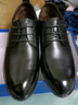 意尔康男鞋商务正装鞋时尚系带皮鞋德比婚鞋棉冬季 53449W 黑色加绒 42 实拍图