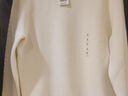 优衣库女装柔软罗纹圆领T恤长袖纯色基础款474400 479590 470124 479590/00白色 M 实拍图