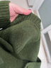 优衣库女装舒芙蕾针织短开衫/外套空调衫通勤25秋冬新款478339 57 深橄榄色 L /160/88A 实拍图
